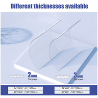 Polycarbonate Clear Plastic Sheet for DIY Projects, Balcony Railings Greenhouse