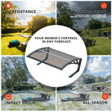 Dawninghome Robot Mower Garage Polycarbonate Panel Awning Canopy for Lawn Mover Rain Shelter