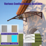 Door Awning Canopy with Drainage, Polycarbonate Exterior Door & Window Awning, UV Rain Snow Protection for Porch Patio Entrance