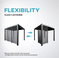 Dawninghome Fixed Aluminum Shutter Wall (Pergola accessory) Louvered wall panels