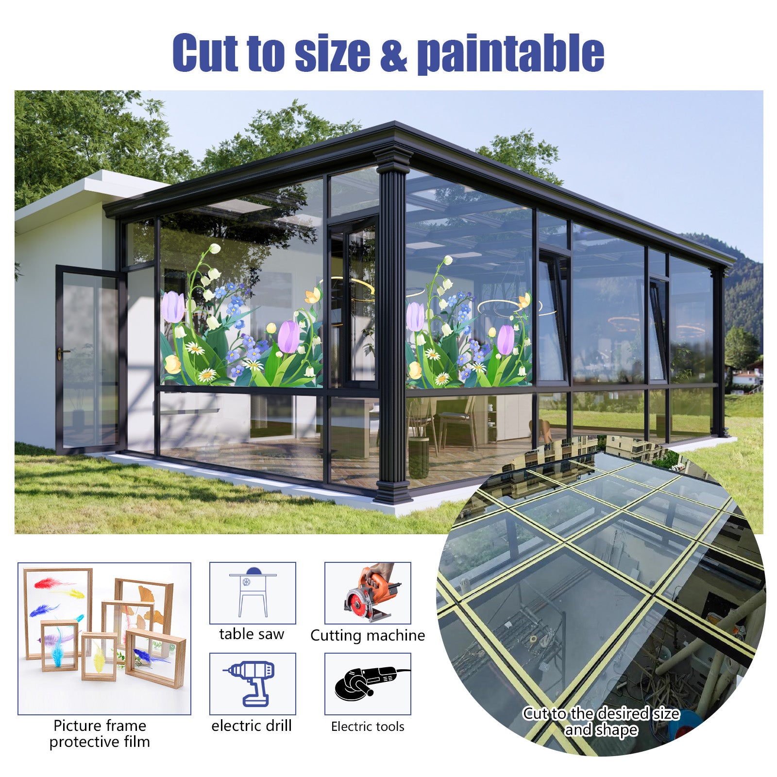 Polycarbonate Clear Plastic Sheet for DIY Projects, Balcony Railings Greenhouse