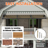 Dawning Home Window Awning Door Canopy – Polycarbonate Hollow Sheet with ABS Bracket and Separate Drainage Sink