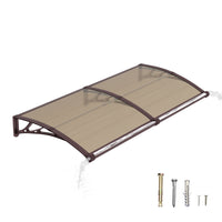 Door Awning Canopy with Drainage, Polycarbonate Exterior Door & Window Awning, UV Rain Snow Protection for Porch Patio Entrance