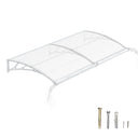 40x92 inches Door Awning Canopy with Drainage – Polycarbonate Exterior Door & Window Awning, UV Rain Snow Protection for Porch Patio Entrance