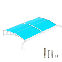 Door Awning Canopy with Drainage, Polycarbonate Exterior Door & Window Awning, UV Rain Snow Protection for Porch Patio Entrance