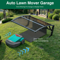 Dawninghome Robot Mower Garage Polycarbonate Panel Awning Canopy for Lawn Mover Rain Shelter