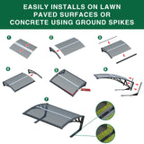 Dawninghome Robot Mower Garage Polycarbonate Panel Awning Canopy for Lawn Mover Rain Shelter