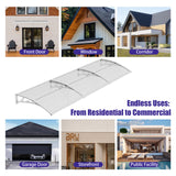 Awning for Door Entrance & Patio – Durable Polycarbonate Window & Door Canopy for UV, Rain & Snow Protection