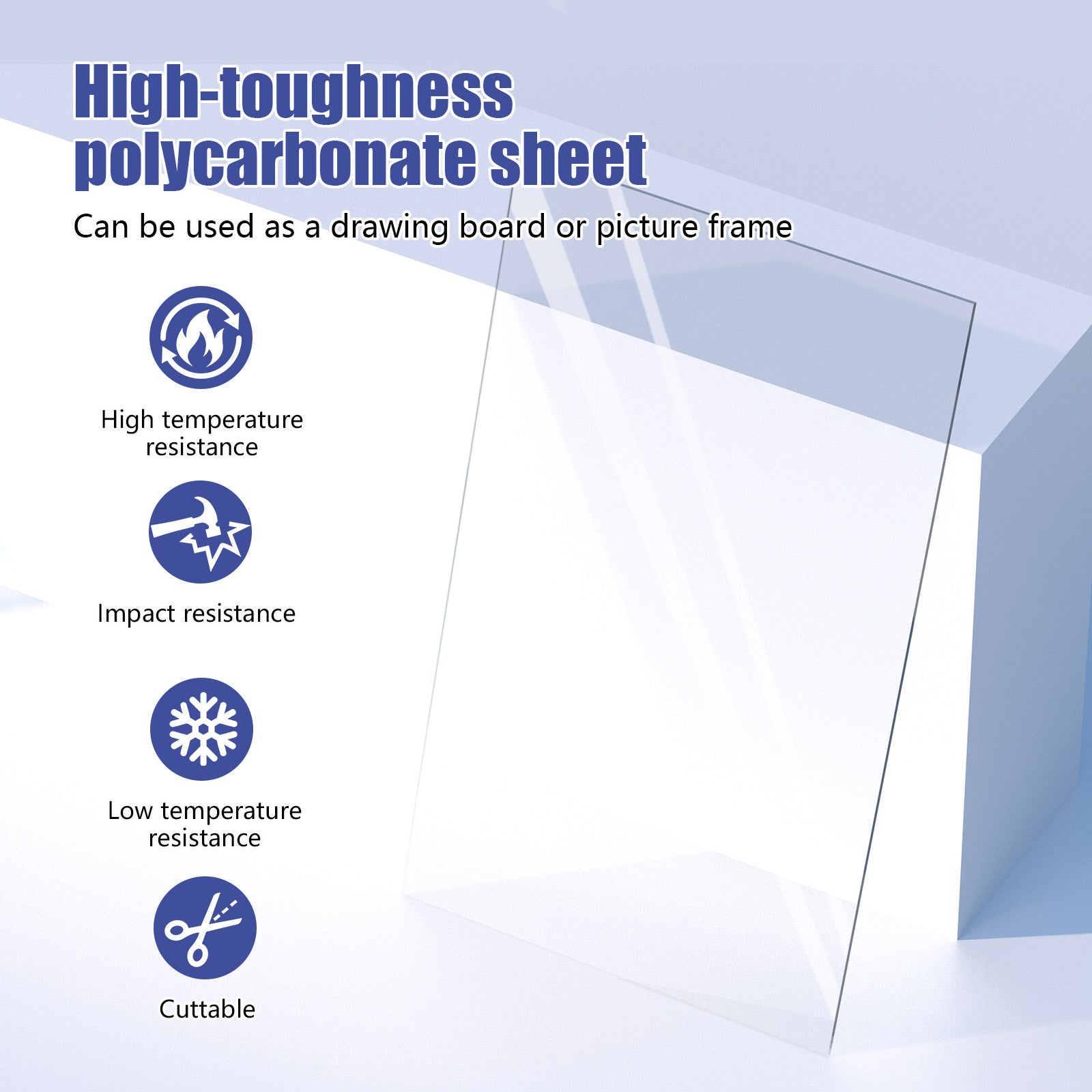 Polycarbonate Clear Plastic Sheet for DIY Projects, Balcony Railings Greenhouse