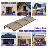 Awning for Door Entrance & Patio – Durable Polycarbonate Window & Door Canopy for UV, Rain & Snow Protection