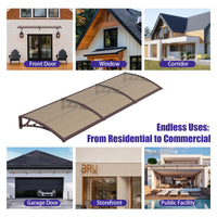 Awning for Door Entrance & Patio – Durable Polycarbonate Window & Door Canopy for UV, Rain & Snow Protection