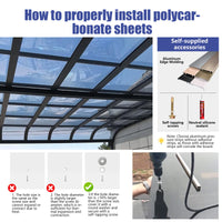 Polycarbonate Clear Plastic Sheet for DIY Projects, Balcony Railings Greenhouse