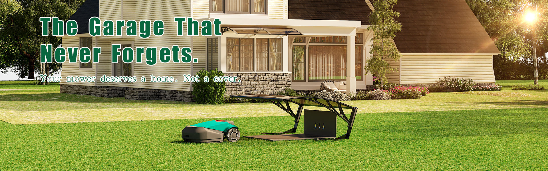 Dawninghome Robot Mower Garage Polycarbonate Panel Awning Canopy for Lawn Mover Rain Shelter