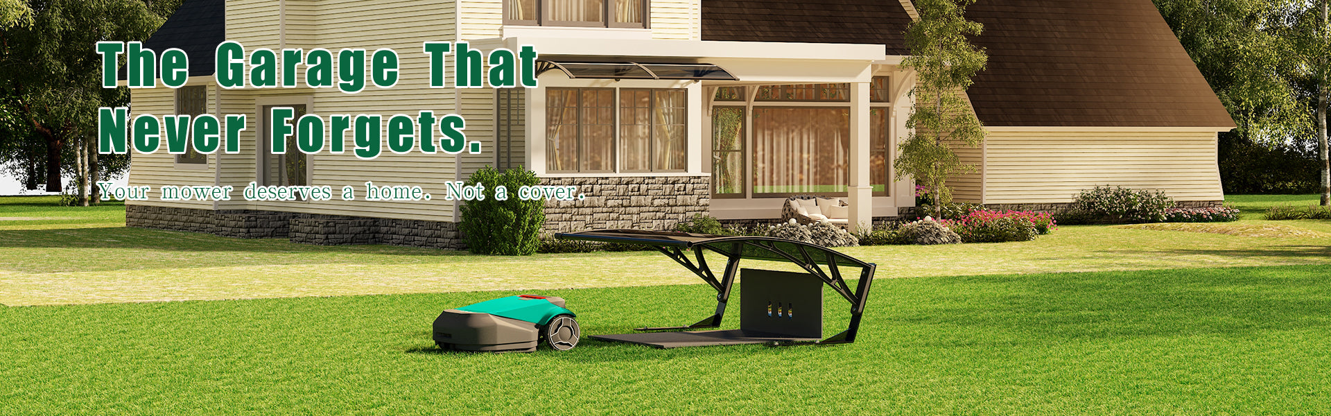 Dawninghome Robot Mower Garage Polycarbonate Panel Awning Canopy for Lawn Mover Rain Shelter