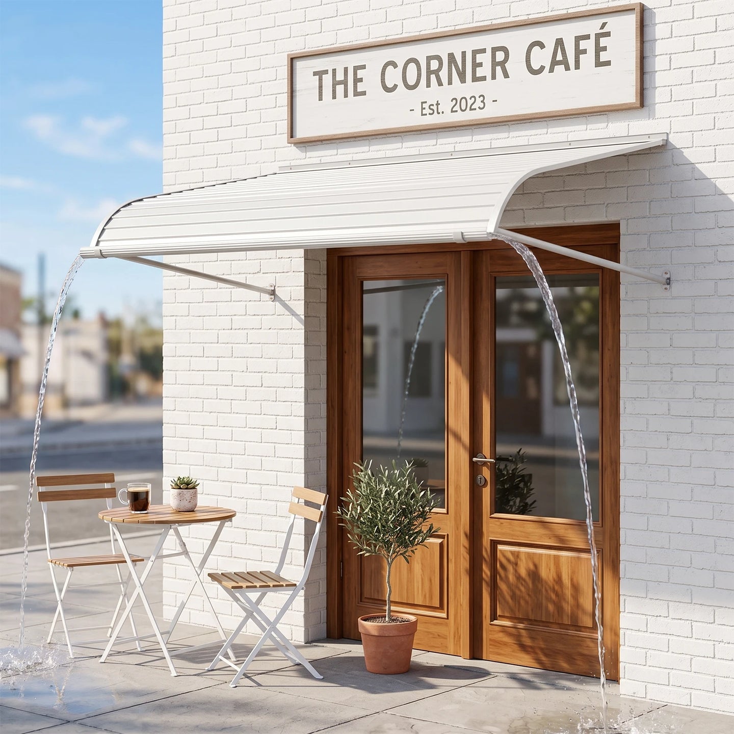 Aluminum Door Awning Canopy 42" x 60" – Heavy-Duty Metal Exterior Overhang for Front Door, Window & Patio Protection