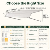 Aluminum Door Awning Canopy – Heavy-Duty Metal Exterior Overhang for Front Door, Window & Patio Protection