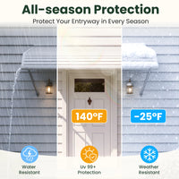 Aluminum Door Awning Canopy – Heavy-Duty Metal Exterior Overhang for Front Door, Window & Patio Protection