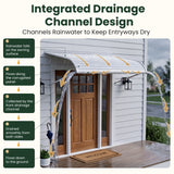 Aluminum Door Awning Canopy – Heavy-Duty Metal Exterior Overhang for Front Door, Window & Patio Protection