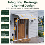 Aluminum Door Awning Canopy – Heavy-Duty Metal Exterior Overhang for Front Door, Window & Patio Protection