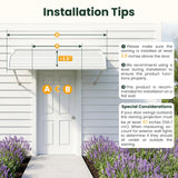 Aluminum Door Awning Canopy – Heavy-Duty Metal Exterior Overhang for Front Door, Window & Patio Protection