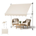 Manual Retractable Awning 118"x47" – Patio Door & Window Outdoor Canopy, Adjustable Waterproof UV Shade for Balcony & Garden