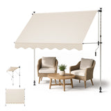 Manual Retractable Awning 78"x47" – Patio Door & Window Outdoor Canopy, Adjustable Waterproof UV Shade for Balcony & Garden