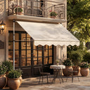 Manual Retractable Awning 78"x47" – Patio Door & Window Outdoor Canopy, Adjustable Waterproof UV Shade for Balcony & Garden