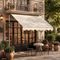 Manual Retractable Awning 78"x47" – Patio Door & Window Outdoor Canopy, Adjustable Waterproof UV Shade for Balcony & Garden