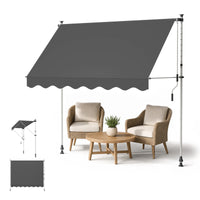 Manual Retractable Awning 78"x47" – Patio Door & Window Outdoor Canopy, Adjustable Waterproof UV Shade for Balcony & Garden