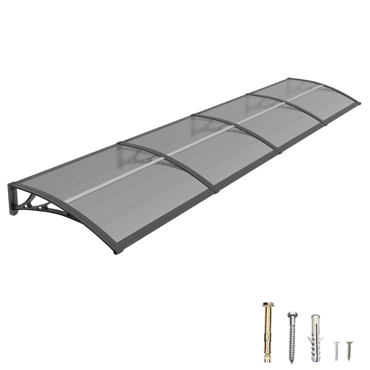 48x160 inches Door Awning Canopy for Entrance & Patio – Durable Polycarbonate Cover for Rain, Snow & UV Protection
