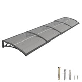 48x160 inches Door Awning Canopy for Entrance & Patio – Durable Polycarbonate Cover for Rain, Snow & UV Protection