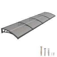 48x160 inches Door Awning Canopy for Entrance & Patio – Durable Polycarbonate Cover for Rain, Snow & UV Protection