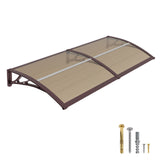 Tenda da sole per ingresso e patio – Tettoia resistente in policarbonato per finestre e porte per protezione UV, pioggia e neve