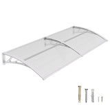 48x60 inches Door Awning Canopy for Entrance & Patio – Durable Polycarbonate Cover for Rain, Snow & UV Protection