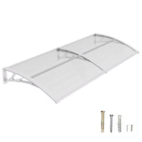 48x60 inches Door Awning Canopy for Entrance & Patio – Durable Polycarbonate Cover for Rain, Snow & UV Protection