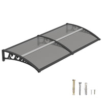 60x80 inches Door Awning Canopy for Entrance & Patio – Durable Polycarbonate Cover for Rain, Snow & UV Protection