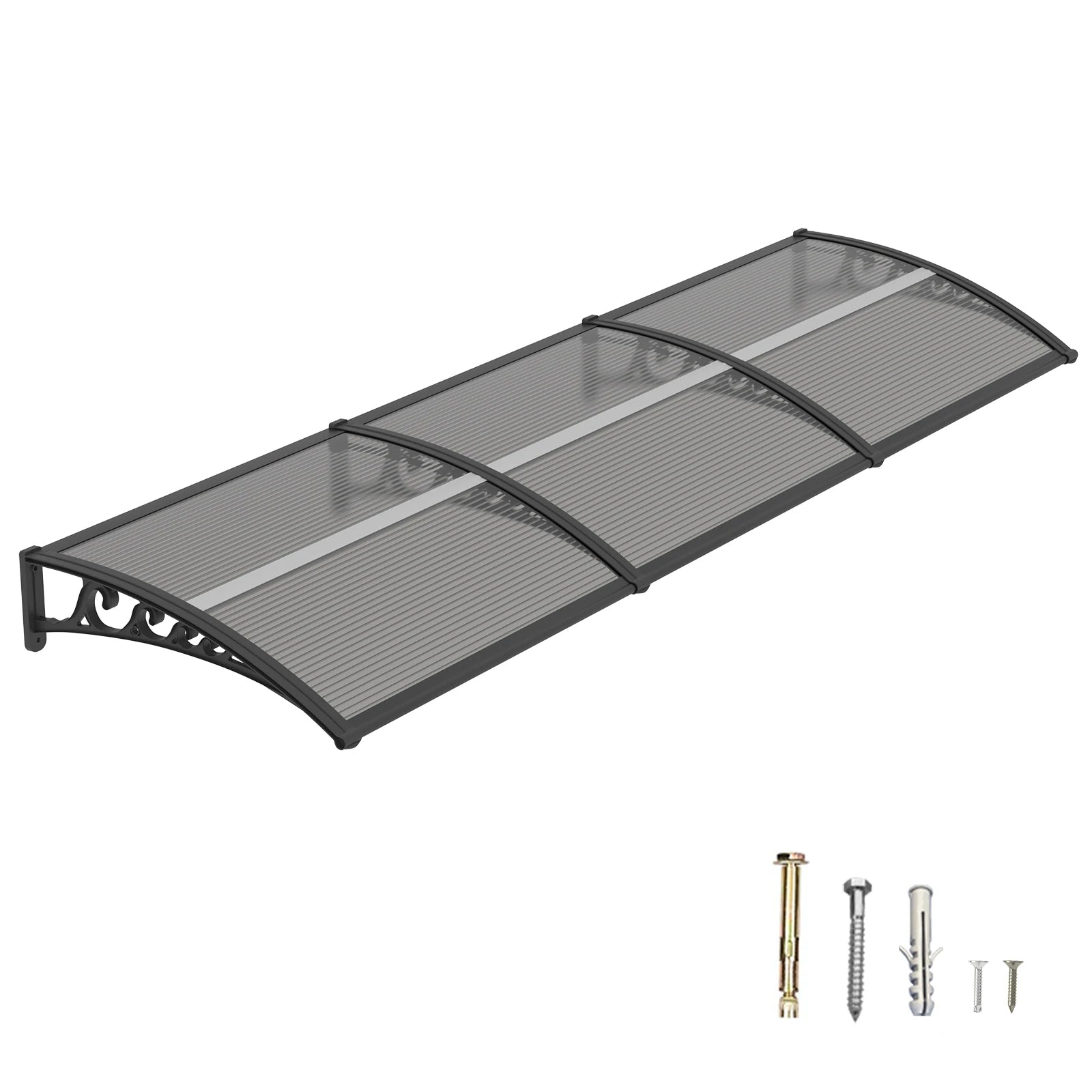 60x94 inches Door Awning Canopy for Entrance & Patio – Durable Polycarbonate Cover for Rain, Snow & UV Protection