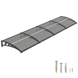 60x160 inches Door Awning Canopy for Entrance & Patio – Durable Polycarbonate Cover for Rain, Snow & UV Protection