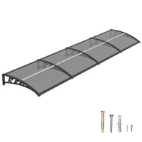 60x160 inches Door Awning Canopy for Entrance & Patio – Durable Polycarbonate Cover for Rain, Snow & UV Protection