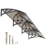 Dawninghome Window Door Awning Canopy, UPF 50+ Polycarbonate Entry Door Outdoor Window Awning Exterior, Front Door Overhang Awning Hollow Sheet