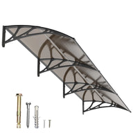 Dawninghome Window Door Awning Canopy, UPF 50+ Polycarbonate Entry Door Outdoor Window Awning Exterior, Front Door Overhang Awning Hollow Sheet