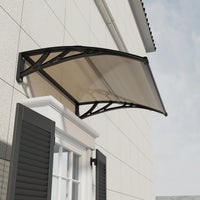 GUANSU-CN Toldo para puerta de ventana, toldo exterior para puerta de entrada de policarbonato UPF 50+, toldo para ventana exterior, toldo para alero de puerta delantera, lámina hueca