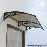 GUANSU-CN Toldo para puerta de ventana, toldo exterior para puerta de entrada de policarbonato UPF 50+, toldo para ventana exterior, toldo para alero de puerta delantera, lámina hueca