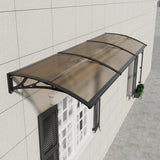 GUANSU-CN Toldo para puerta de ventana, toldo exterior para puerta de entrada de policarbonato UPF 50+, toldo para ventana exterior, toldo para alero de puerta delantera, lámina hueca