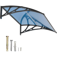 Dawninghome Window Door Awning Canopy, UPF 50+ Polycarbonate Entry Door Outdoor Window Awning Exterior, Front Door Overhang Awning Hollow Sheet