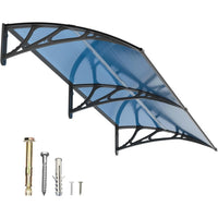 Dawninghome Window Door Awning Canopy, UPF 50+ Polycarbonate Entry Door Outdoor Window Awning Exterior, Front Door Overhang Awning Hollow Sheet