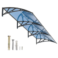 Dawninghome Window Door Awning Canopy, UPF 50+ Polycarbonate Entry Door Outdoor Window Awning Exterior, Front Door Overhang Awning Hollow Sheet