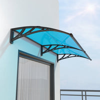 GUANSU-CN Toldo para puerta de ventana, toldo exterior para puerta de entrada de policarbonato UPF 50+, toldo para ventana exterior, toldo para alero de puerta delantera, lámina hueca