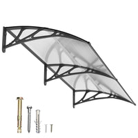 Dawninghome Window Door Awning Canopy, UPF 50+ Polycarbonate Entry Door Outdoor Window Awning Exterior, Front Door Overhang Awning Hollow Sheet