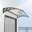 GUANSU-CN Toldo para puerta de ventana, toldo exterior para puerta de entrada de policarbonato UPF 50+, toldo para ventana exterior, toldo para alero de puerta delantera, lámina hueca